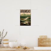 Vintag Arkansas Rustikales Flussposter Poster (Küche)