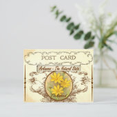 Vintag Arkansas Staat Blume Postkarte (Stehend Vorderseite)