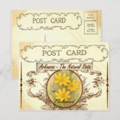 Vintag Arkansas Staat Blume Postkarte (Vorne/Hinten)
