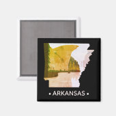 Vintag Arkansas Staat Magnet (Vorderseite/Rückseite)