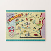 Vintag Arkansas Staat Map Puzzle (Horizontal)