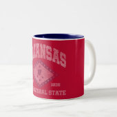 Vintag Arkansas Zweifarbige Tasse (VorderseiteRechts)