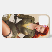 Vintag Army Motorrad Pinup iPhone Case Hülle (Rückseite (Horizontal))