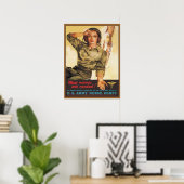 Vintag Army Nurse Corps WW2 Poster (Heimbüro)