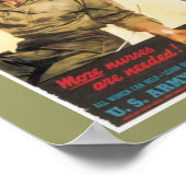 Vintag Army Nurse WW2 Poster (Ecke)