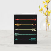 Vintag Arrow Traditionelle Bogenpfeile Bow Hunti Karte (Gelbe Blume)
