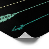 Vintag Arrow Traditionelle Bogenpfeile Bow Hunti Poster (Ecke)