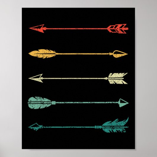 Vintag Arrow Traditionelle Bogenpfeile Bow Hunti Poster (Vorne)