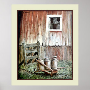 Vintag Art, B. Mitchell Milk Jugs Poster