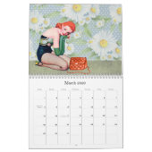 Vintag Art Button-Up Girls Kalender 20XX (Mär 2026)