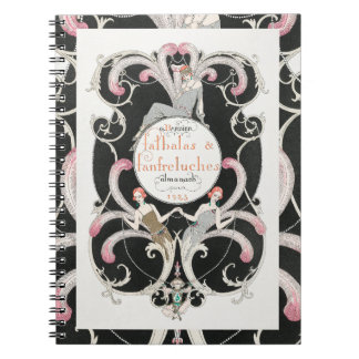 Vintag Art Deco 1920er George Barbier Illustration Notizblock