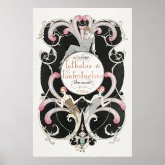 Vintag Art Deco 1920er George Barbier Illustration Poster