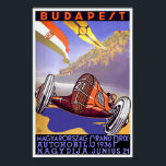 Vintag Art Deco 1936 Ungarisches Poster des Großen<br><div class="desc">Reproduktion eines Vintagen Art-Déco-Posters,  das den Großen Preis von Ungarn 1936 in Budapest fördert. Dieser Art-Deko-Druck wurde digital erneuert,  um die Originalfarben noch besser herauszubringen und so viele Unvollkommenheiten wie möglich zu beheben.</div>