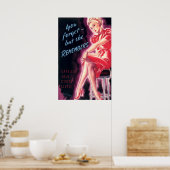 Vintag Art Deco Anti-Rumor Propaganda Poster (Küche)