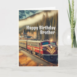 Vintag Art Deco Bahn Brüder Geburtstag Karte