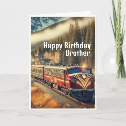 Vintag Art Deco Bahn Brüder Geburtstag Karte (Vorderseite)