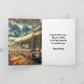 Vintag Art Deco Bahn Brüder Geburtstag Karte (Innenseite)