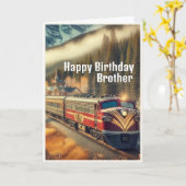 Vintag Art Deco Bahn Brüder Geburtstag Karte (Gelbe Blume)