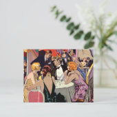 Vintag Art Deco Bar Settecentesimo Ankündigungspostkarte (Stehend Vorderseite)