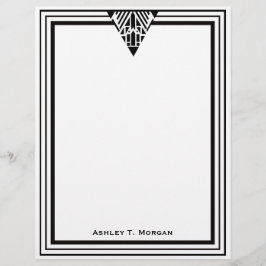 Vintag Art Deco Black WhFrame #1 Personalisiert