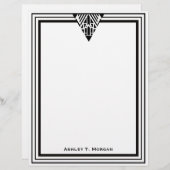 Vintag Art Deco Black WhFrame #1 Personalisiert (Vorne/Hinten)