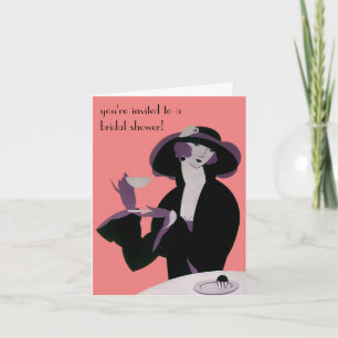 Vintag Art Deco Brautparty Party Einladung