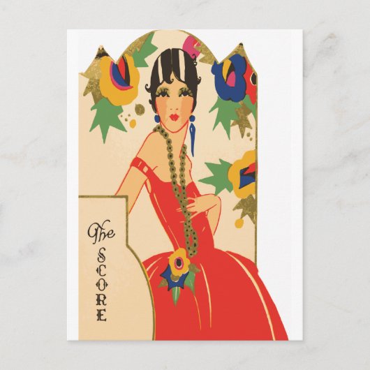 Vintag Art Deco Bridge Tally Postkarte (Vorderseite)