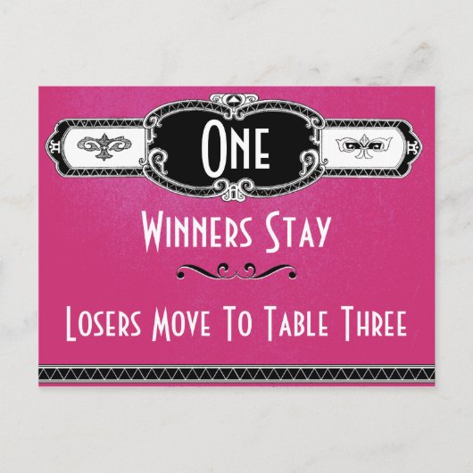 Vintag Art Deco Bunco Table Card #1 Postkarte (Vorderseite)