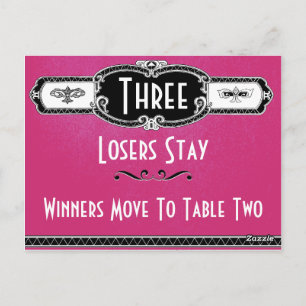 Vintag Art Deco Bunco Table Card #3 Postkarte