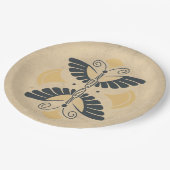 Vintag Art Deco Butterfly Motif Pappteller (Schrägansicht)