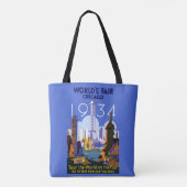 Vintag Art Deco Chicago 1934 Weltmesse Tasche (Rückseite)