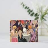 Vintag Art Deco Cocktail Party am Abend Einladung (Stehend Vorderseite)