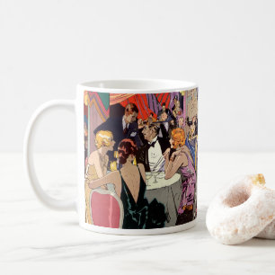 Vintag Art Deco Cocktail Party am Abend Kaffeetasse