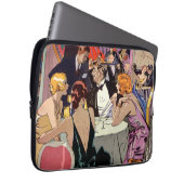 Vintag Art Deco Cocktail Party am Abend Laptopschutzhülle (Vorne Rechts)