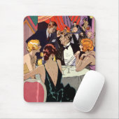 Vintag Art Deco Cocktail Party am Abend Mousepad (Mit Mouse)