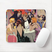 Vintag Art Deco Cocktail Party am Abend Mousepad (Mit Mouse)