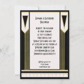Vintag Art Deco Couple 65. Hochzeitstag Einladung (Rückseite)