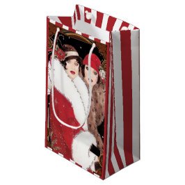 Vintag Art Deco Damen Damen Weihnachten Kleine Geschenktüte