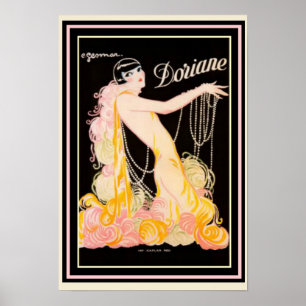 Vintag Art Deco Doriane Jewelry Ad Poster 13 x 19