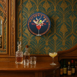 Vintag Art Deco Drink Werbung Pub oder Bar Große Wanduhr