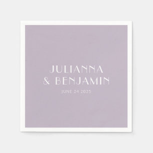 Vintag Art Deco Dusty Lilac Einfache Hochzeit Serviette