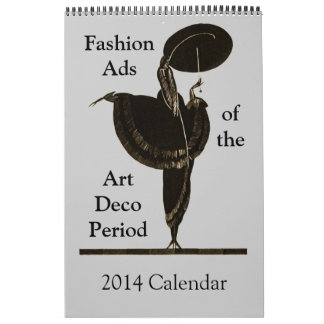 Vintag Art Deco Fashion Advertising 2014 Kalender