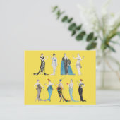 Vintag Art Deco Fashion - George Barbier Postkarte (Stehend Vorderseite)