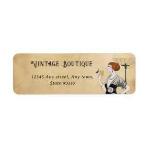 Vintag Art Deco Fashion Retro Stilvolle Adresse