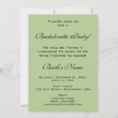 Vintag Art Deco Fashion Show Junggeselinnen-Abschi Einladung (Rückseite)