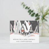 Vintag Art Deco Feiertagspostkarte (Stehend Vorderseite)