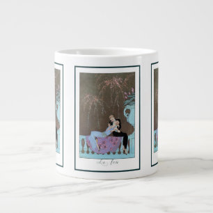 Vintag Art Deco Fireworks Le Feu, George Barbier Jumbo-Tasse