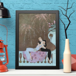 Vintag Art Deco Fireworks Le Feu, George Barbier Poster