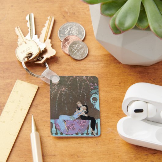 Vintag Art Deco Fireworks Le Feu, George Barbier Schlüsselanhänger (Schreibtisch)