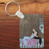 Vintag Art Deco Fireworks Le Feu, George Barbier Schlüsselanhänger (Vorderseite)